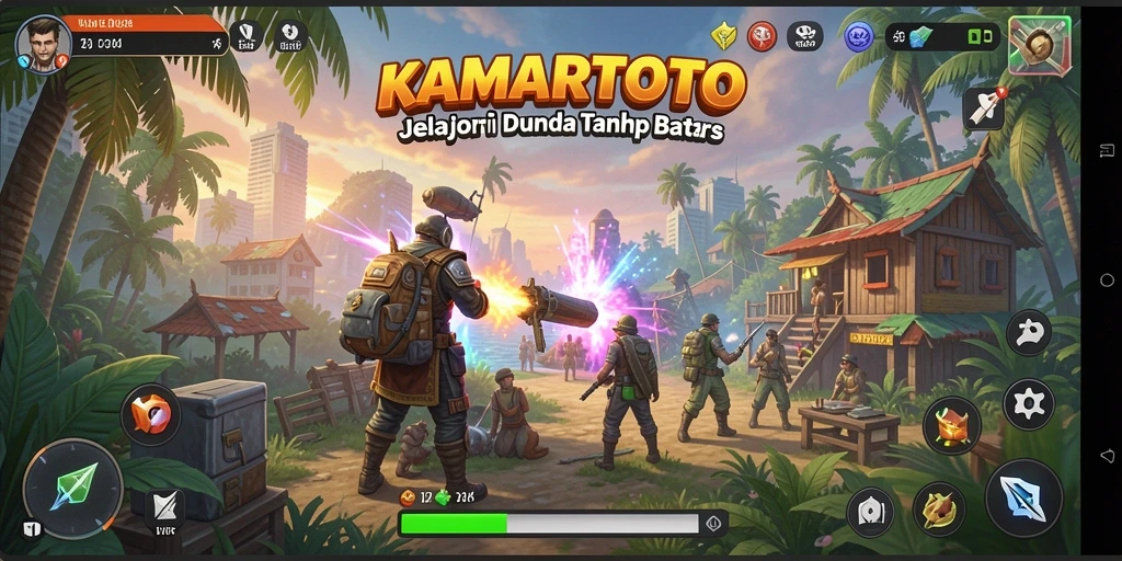 Screenshot gameplay <strong>KAMARTOTO</strong> menampilkan dunia yang luas untuk dijelajahi.