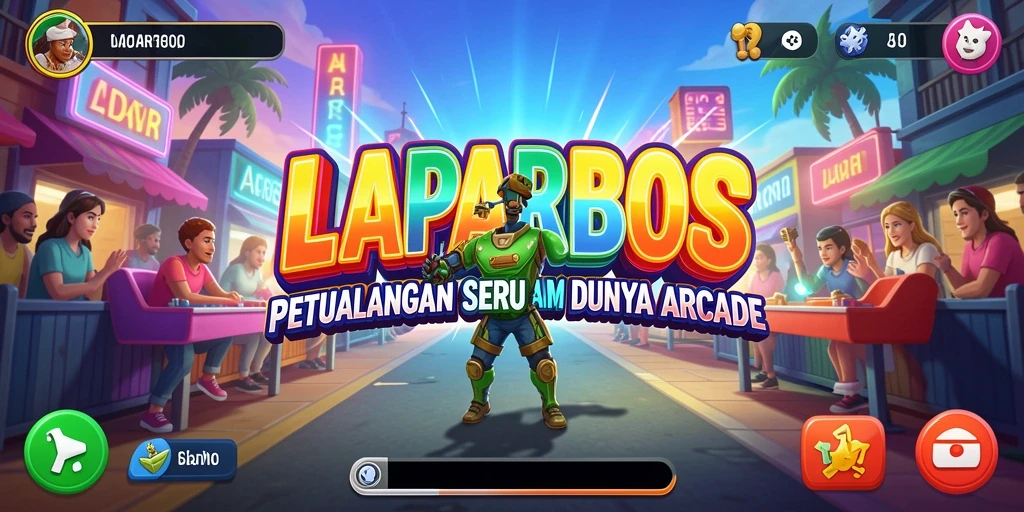 Screenshot gameplay LAPARBOS yang menunjukkan aksi seru dalam dunia Arcade.