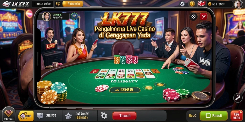 Tangkap momen seru bermain Live Casino di LK777.