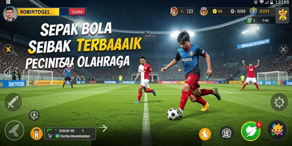 Tampilan gameplay yang menegangkan di ROBINTOGEL dengan aksi sepak bola seru.