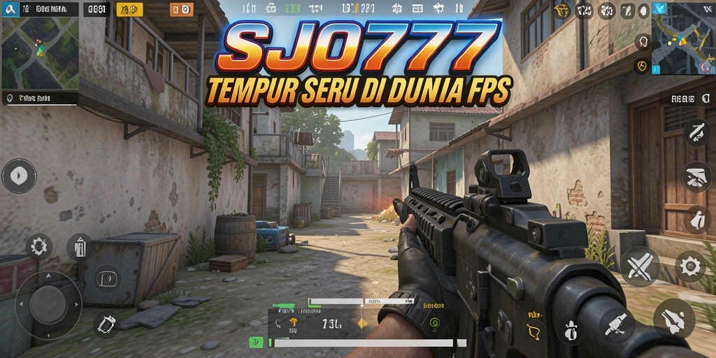 Screenshot utama SJO777 menampilkan aksi tembak-menembak yang intens dalam mode FPS.