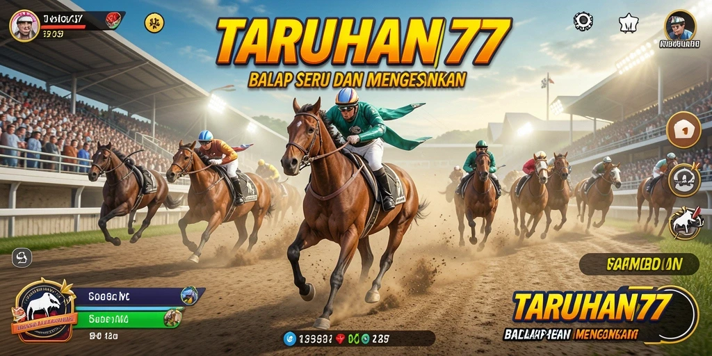 Screenshot gameplay TARUHAN77 menampilkan aksi balap yang memukau.