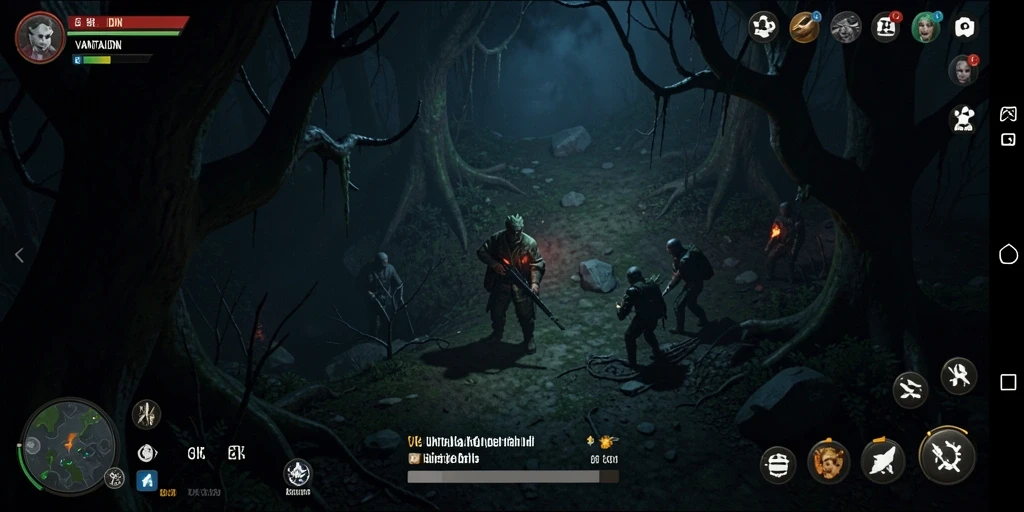 Screenshot gameplay VANTAIDN yang menampilkan suasana Horror yang mencekam.